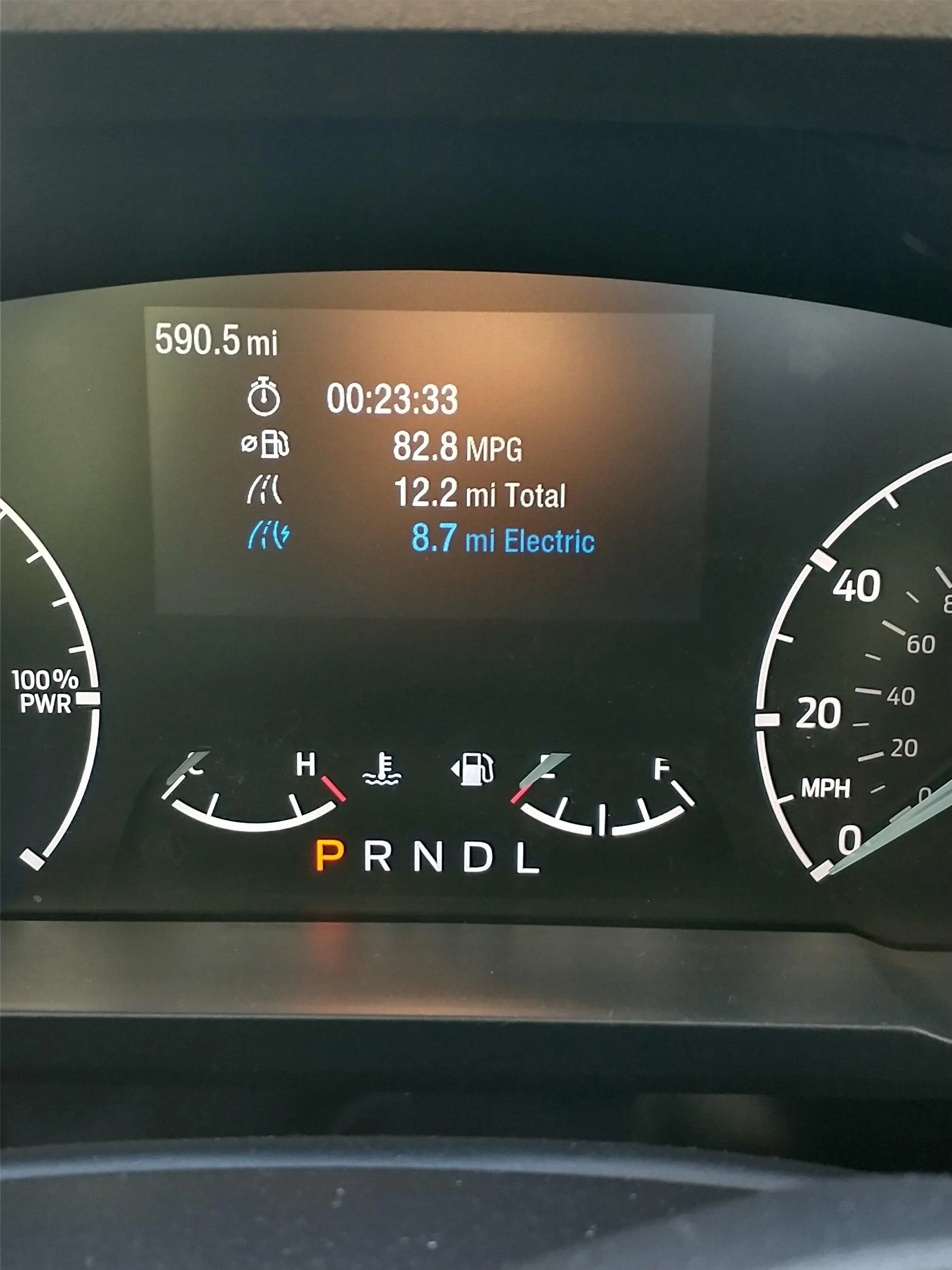 Ford Maverick 64mpg on a 9 mile city drive. (Hybrid) IMG_20220115_091736856_HDR