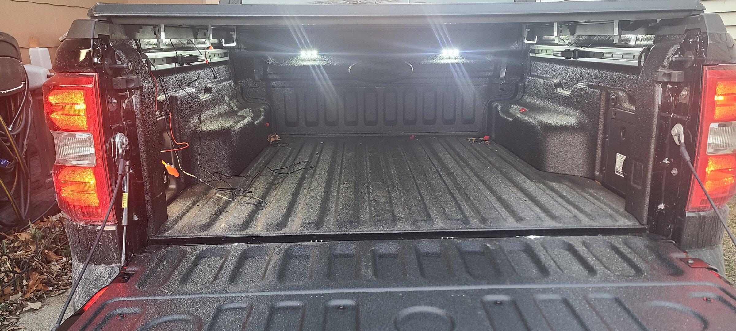 Ford Maverick Anyone tapped factory bed light to power aftermarket under-rail LEDs? 20220109_170533