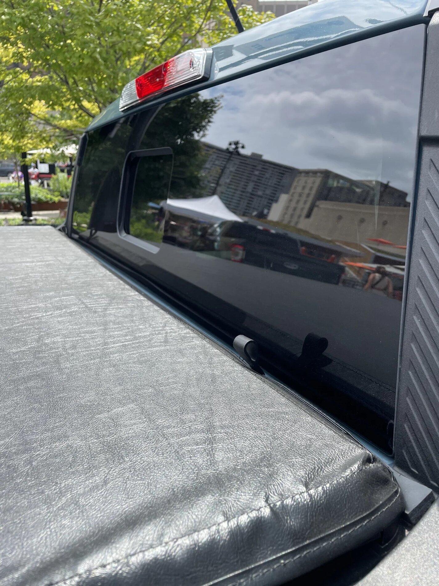 Ford Maverick AREA 51 Maverick Photos Thread Rear sliding window tonneau cover Area 51 Maverick Hybrid Lariat at the Motor City Car Crawl 