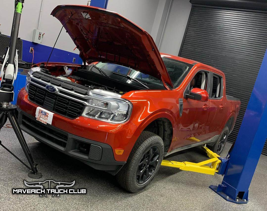 Ford Maverick HOT PEPPER RED Maverick Photos Thread Hot Pepper Red 2022 Ford Maverick Aftermarket Parts Measuring Session SEMA 6