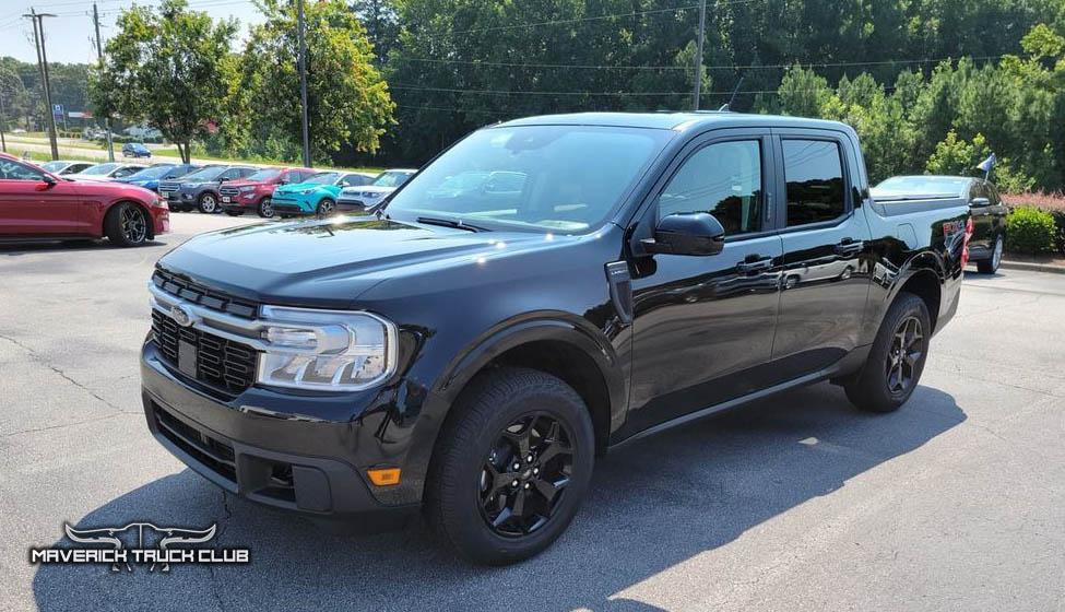 Ford Maverick SHADOW BLACK Maverick Photos Thread Shadow Black 2022 Maverick Lariat FX1 black wheels 2
