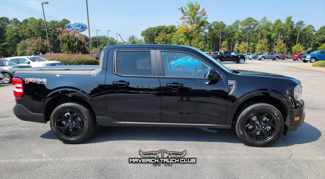 Ford Maverick SHADOW BLACK Maverick Photos Thread Shadow Black 2022 Maverick Lariat FX1 black wheels 1