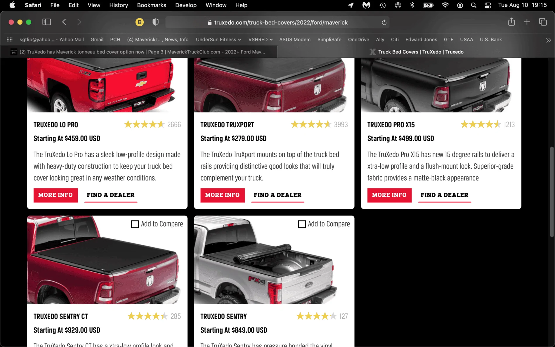 Ford Maverick TruXedo has Maverick tonneau bed cover option now Screen Shot 2021-08-10 at 19.15.01