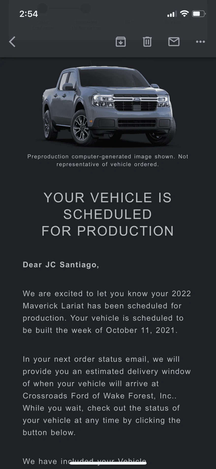 Ford Maverick 📫 8/12 Scheduling Email Received Group! 3D5A7B13-29CB-457D-940C-9607ADCA884C