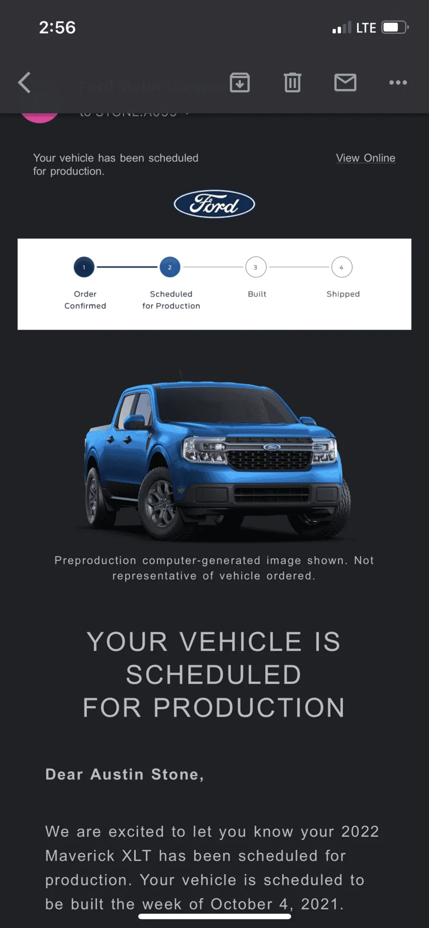 Ford Maverick 📫 8/12 Scheduling Email Received Group! 390412CE-AD3C-44D1-87CE-D6357251D5D3