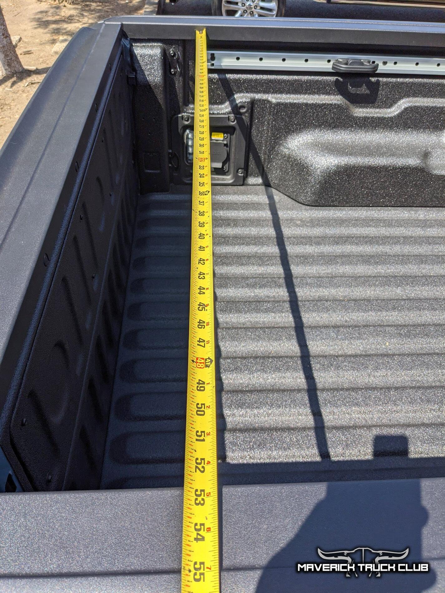 Ford Maverick Bed length / width measurements + awesome Area 51 XLT Maverick pics & video Bed Width Measurement Dimension Ford Maverick XLT hybrid 2.0L 8