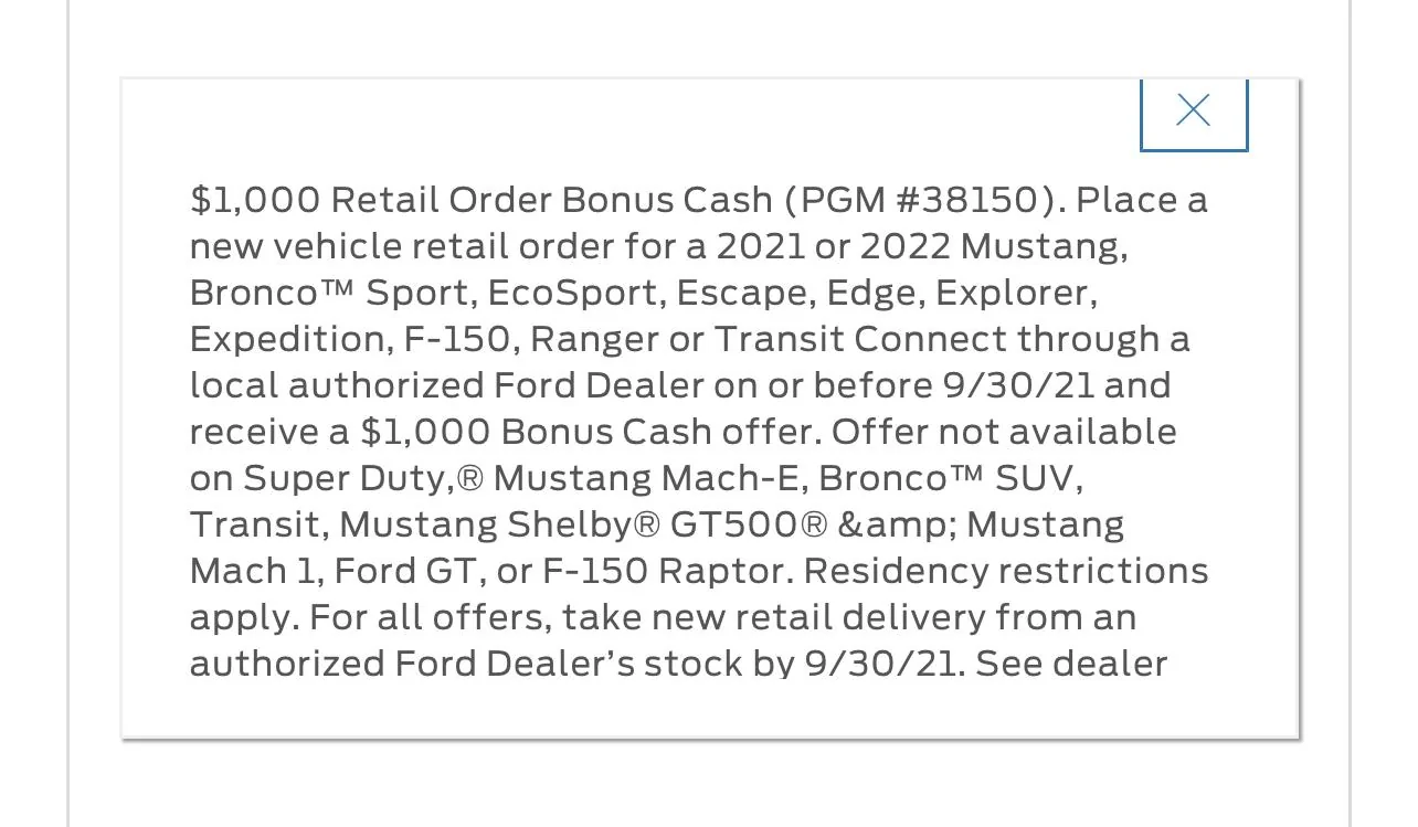 Ford Maverick Does Maverick qualify for retail order rebate - "Built For You By You" ? 84DC602F-E762-4C10-BA20-64E7BA4CCE77