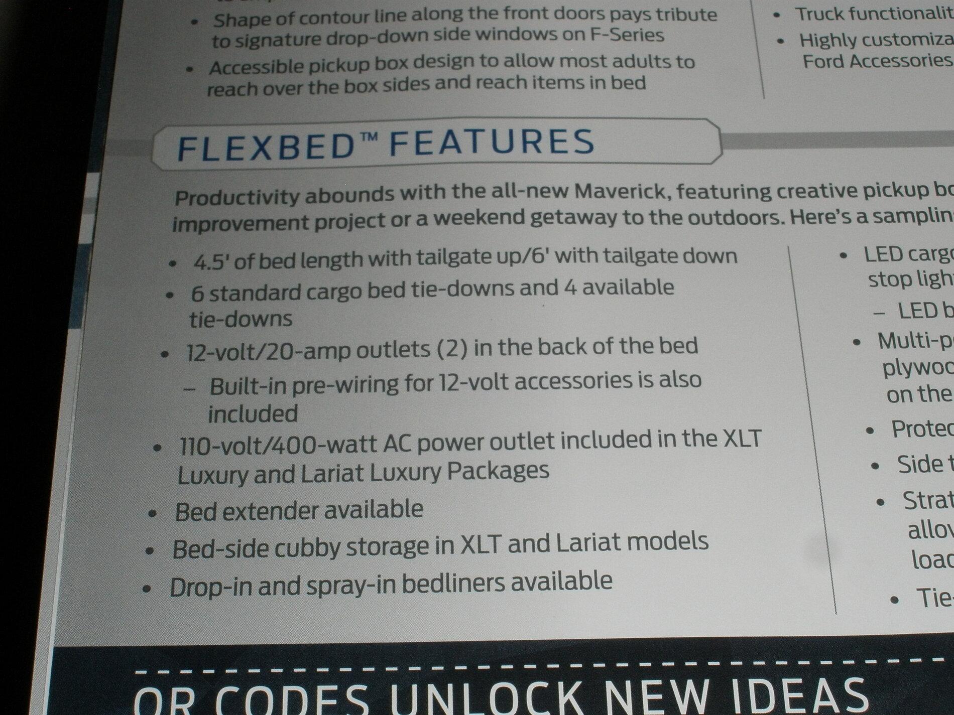 Ford Maverick A Motorcycle in the Maverick Bed - Measurements and Payload Calculations 002.JPG