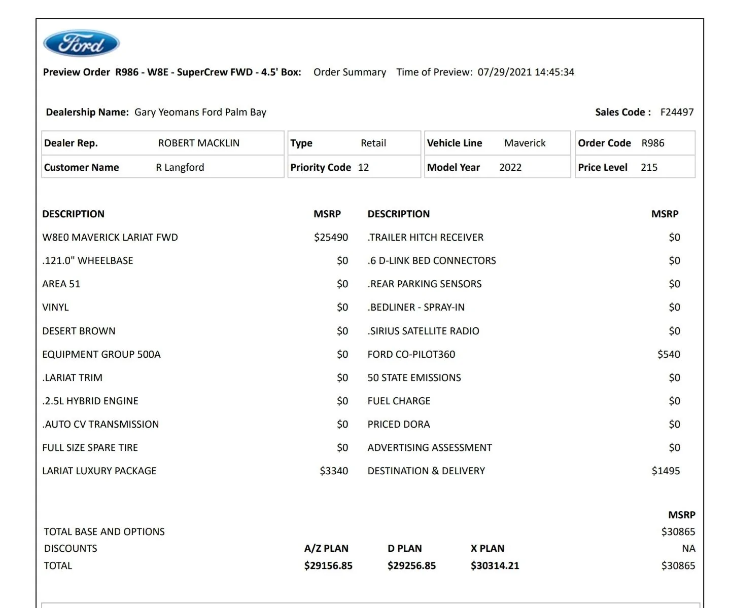 Ford Maverick Dealer mark up on 2022 Maverick price? Screenshot_20210815-093252_Driv
