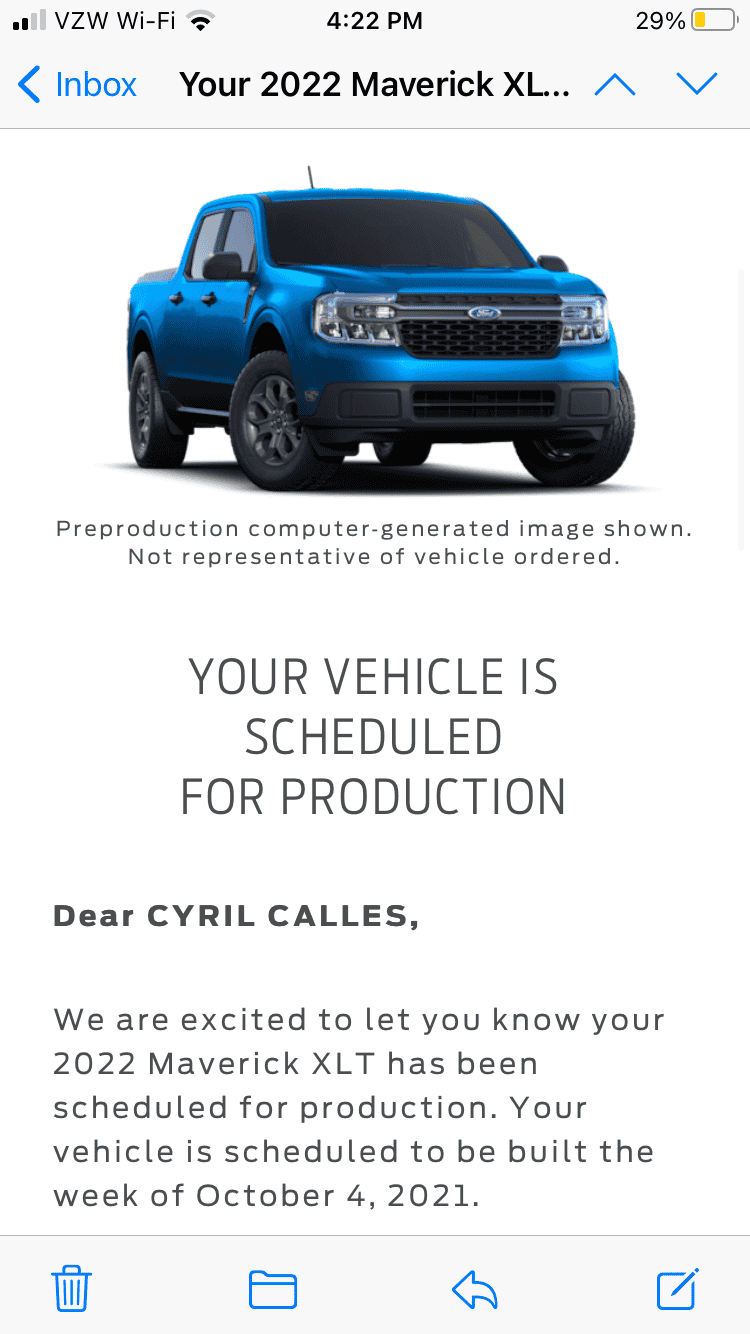 Ford Maverick 📫 8/12 Scheduling Email Received Group! 748E52B4-3DEF-41BF-81A2-43710E3B99D3