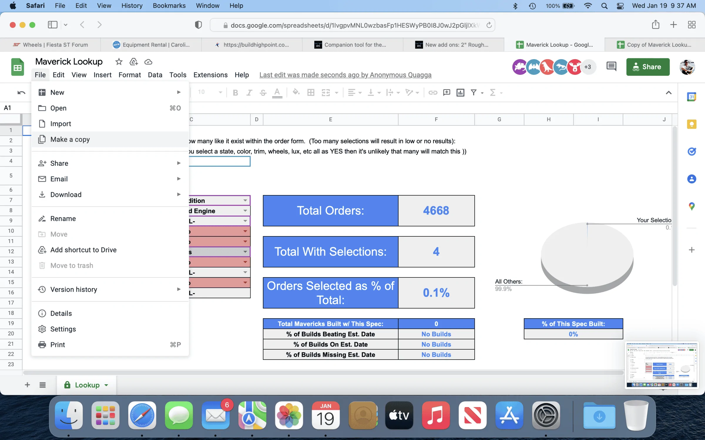 Ford Maverick Companion tool for the Order Tracker: see how common your exact build is Screen Shot 2022-01-19 at 9.37.50 AM