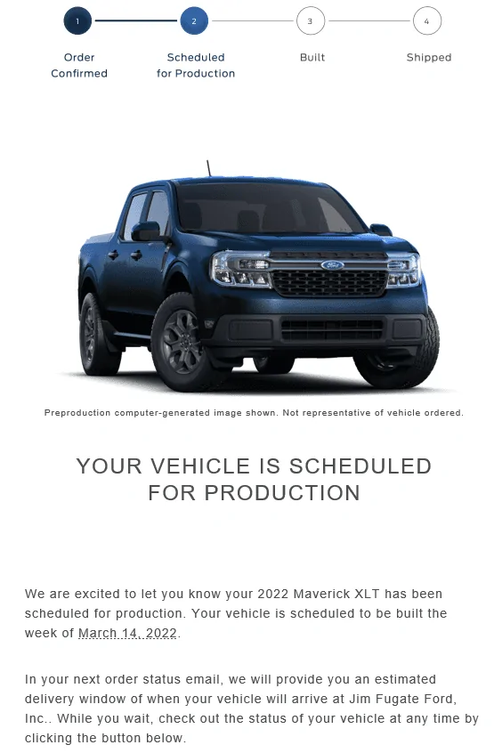 Ford Maverick 📣 1/20 Scheduling Email Received Group [EMAILS ARRIVING!!] 1642700832133