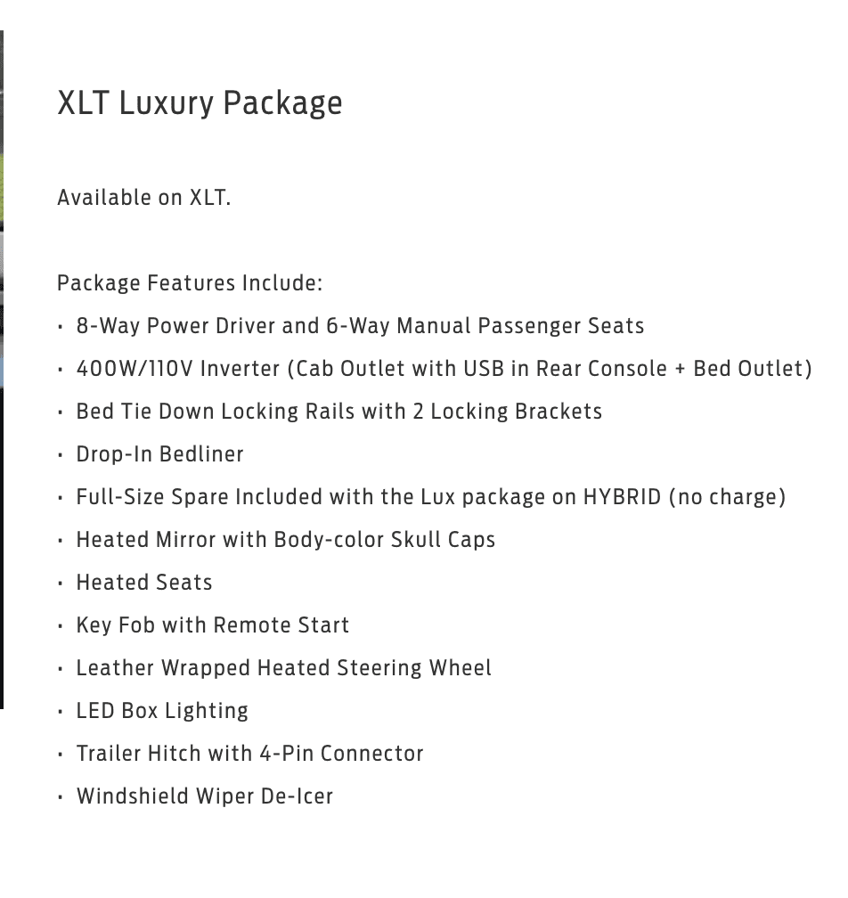 Ford Maverick Thinking about ordering a Maverick. Trying to decide between XLT or Lariat Hybrid? Screen Shot 2022-01-21 at 10.46.25 AM