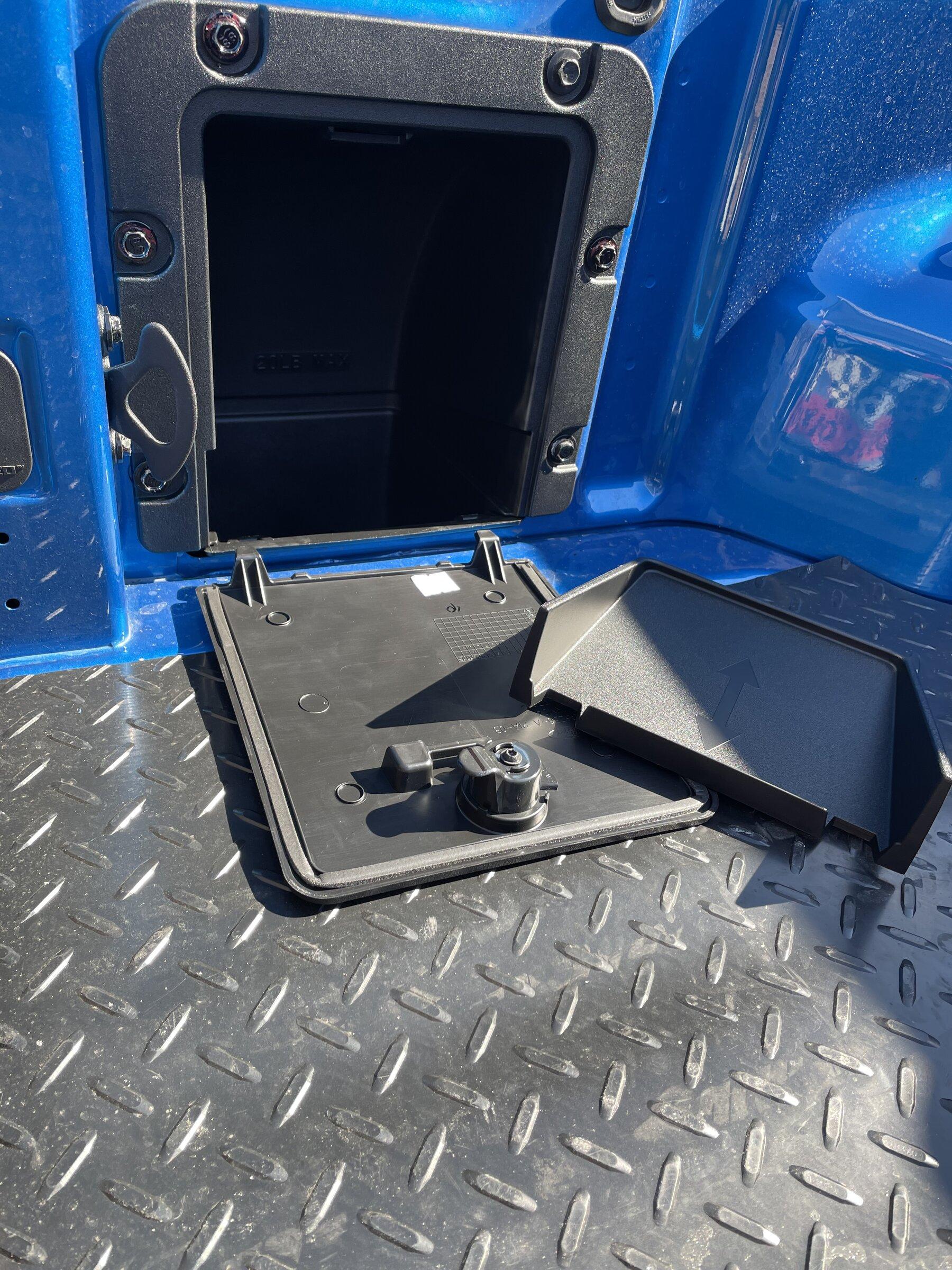 Ford Maverick OEM Bed Cubby installed on XL - pics & part number: NZ6Z-60286A72-A [Updated w/ DIY writeup] 198E6B4D-9349-4750-945A-D71B4BDD75F9