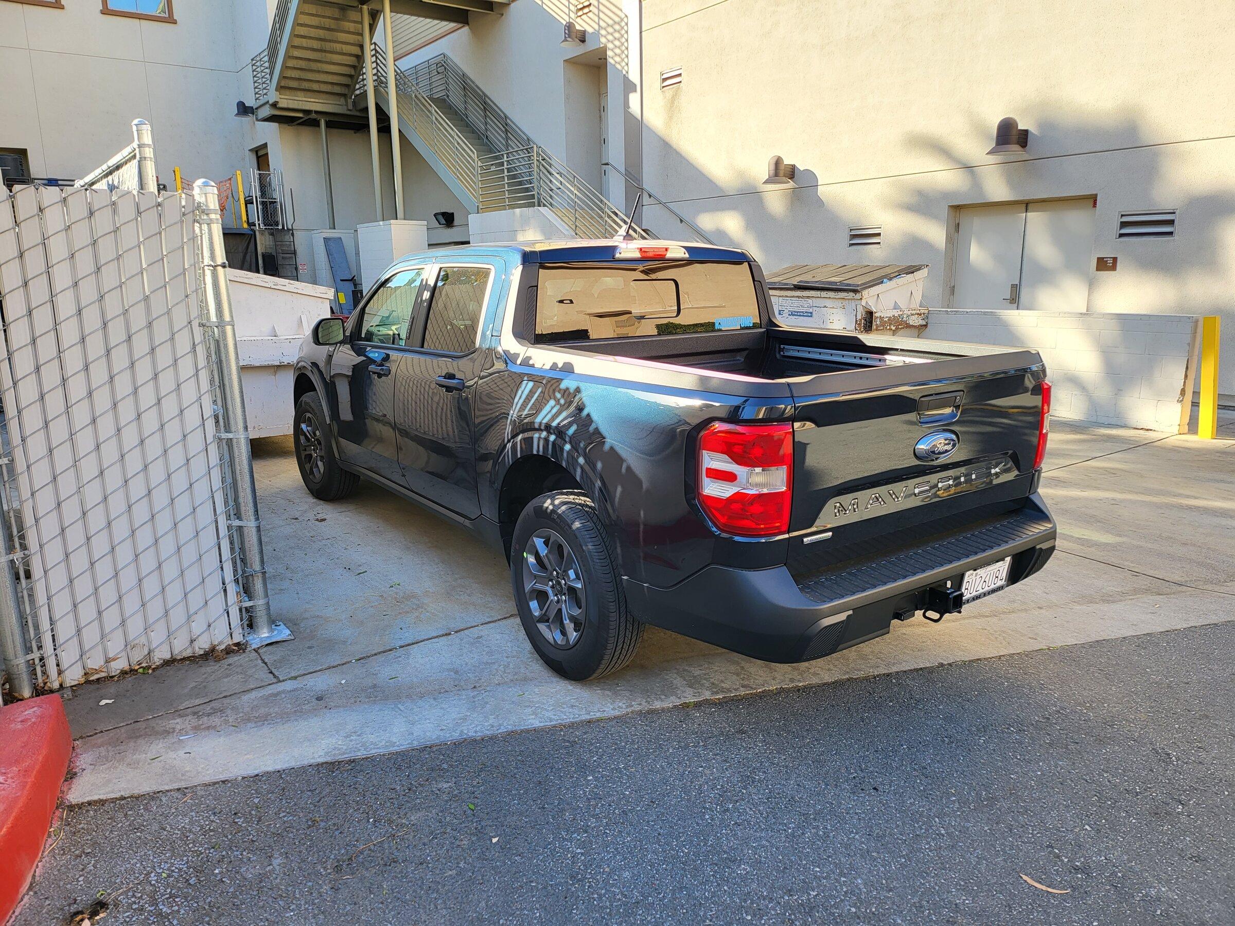 Ford Maverick Tailgate lettering on ALTO BLUE 20220122_092926