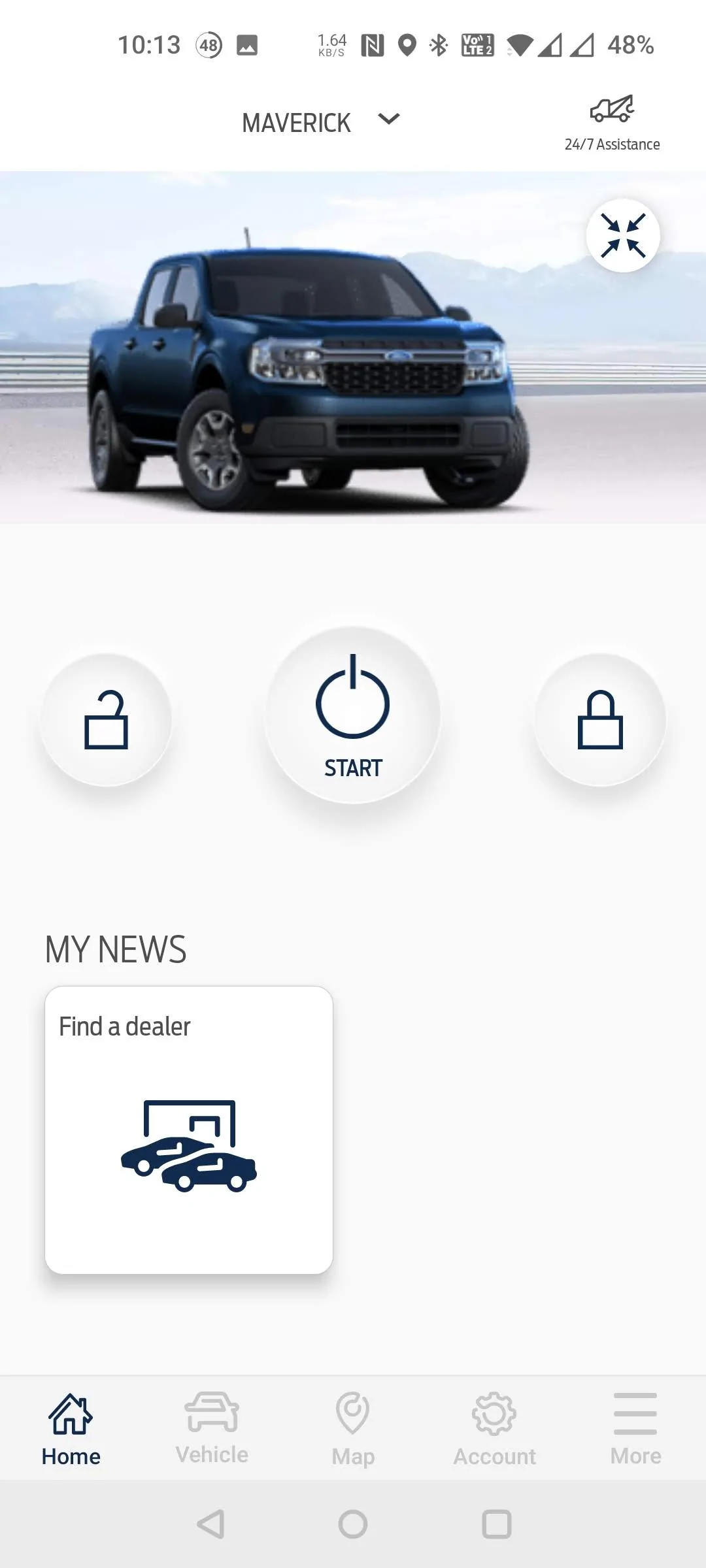 Ford Maverick Fordpass issues Screenshot_20220122-221309