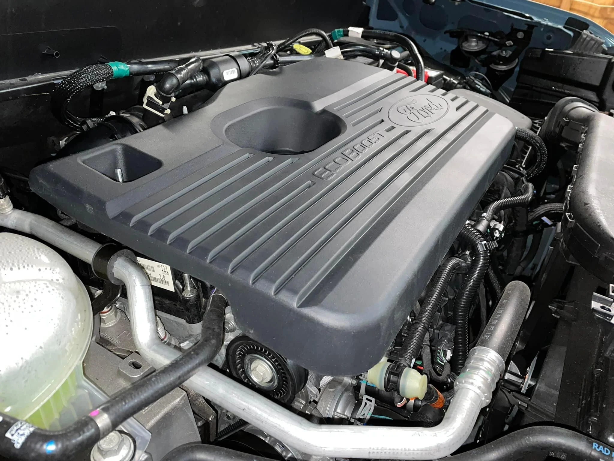 Ford Maverick Engine Cover installed in 2.0L Ecoboost Maverick engine bay (From Escape) 272109101_3140412956203257_5647568847795608261_n