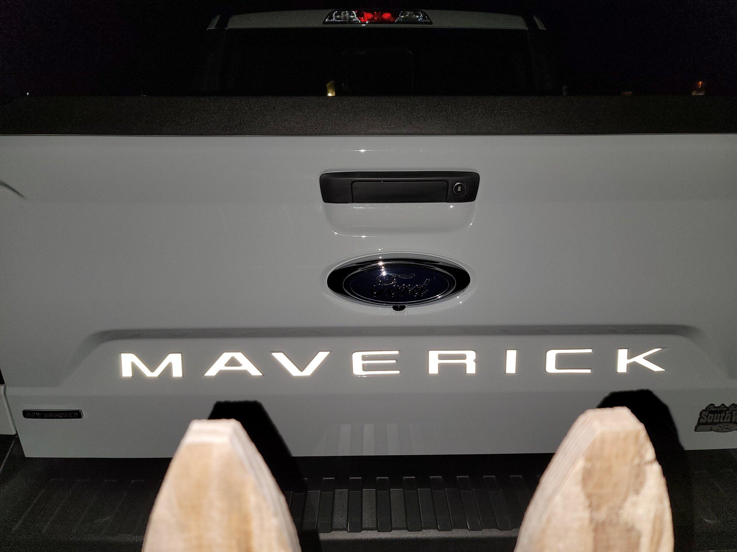 Ford Maverick INSTALLED EBAY TAILGATE LETTERS 20220123_185631