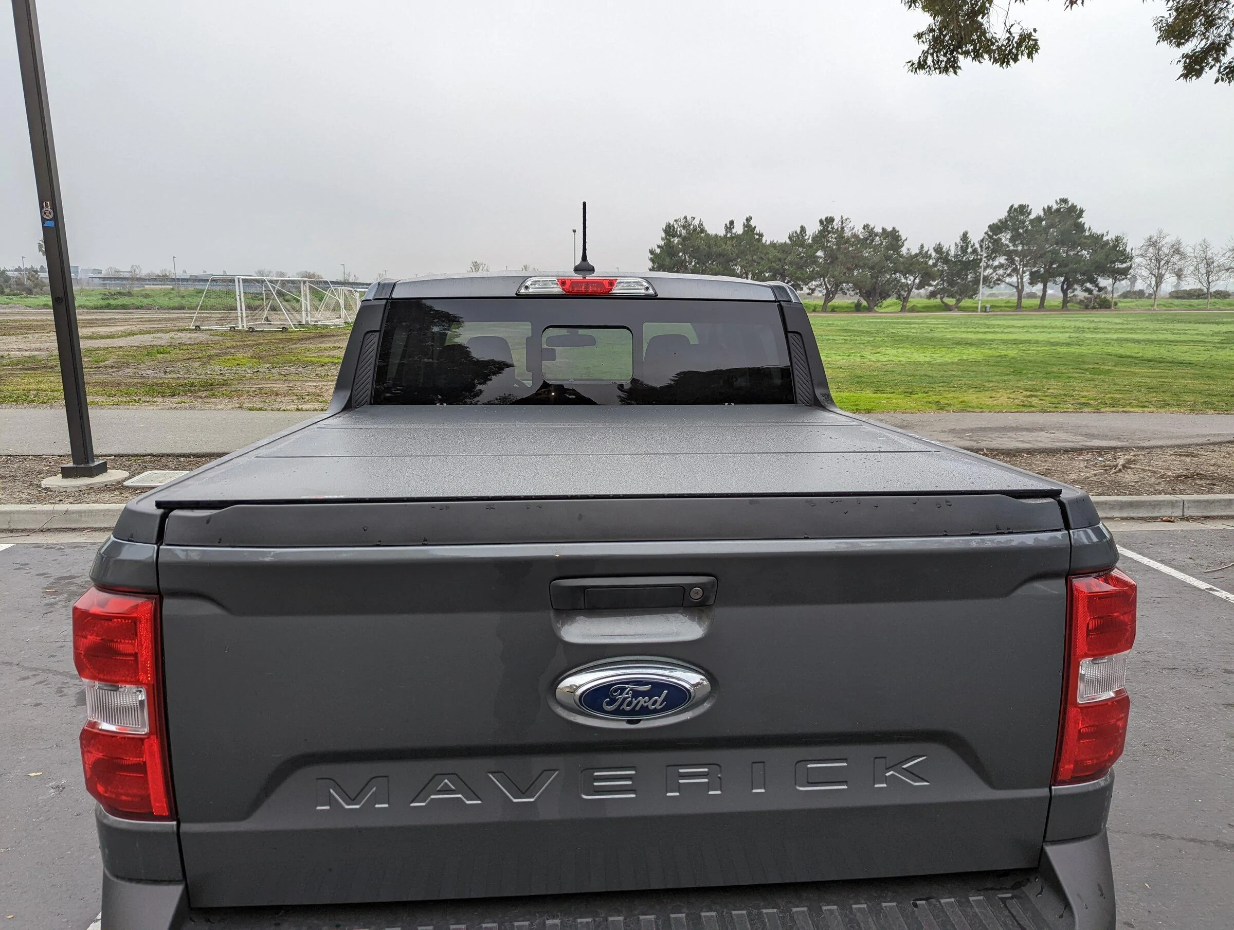 Ford Maverick Installed Lomax Tri-Fold Tonneau Cover PXL_20220118_164508972