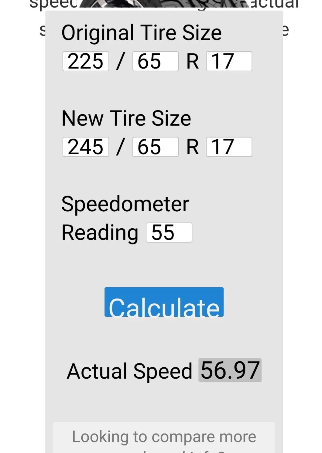 Ford Maverick Ford tire size configuration / recalibration for larger tires? Screenshot_20220125-060911_Firefox