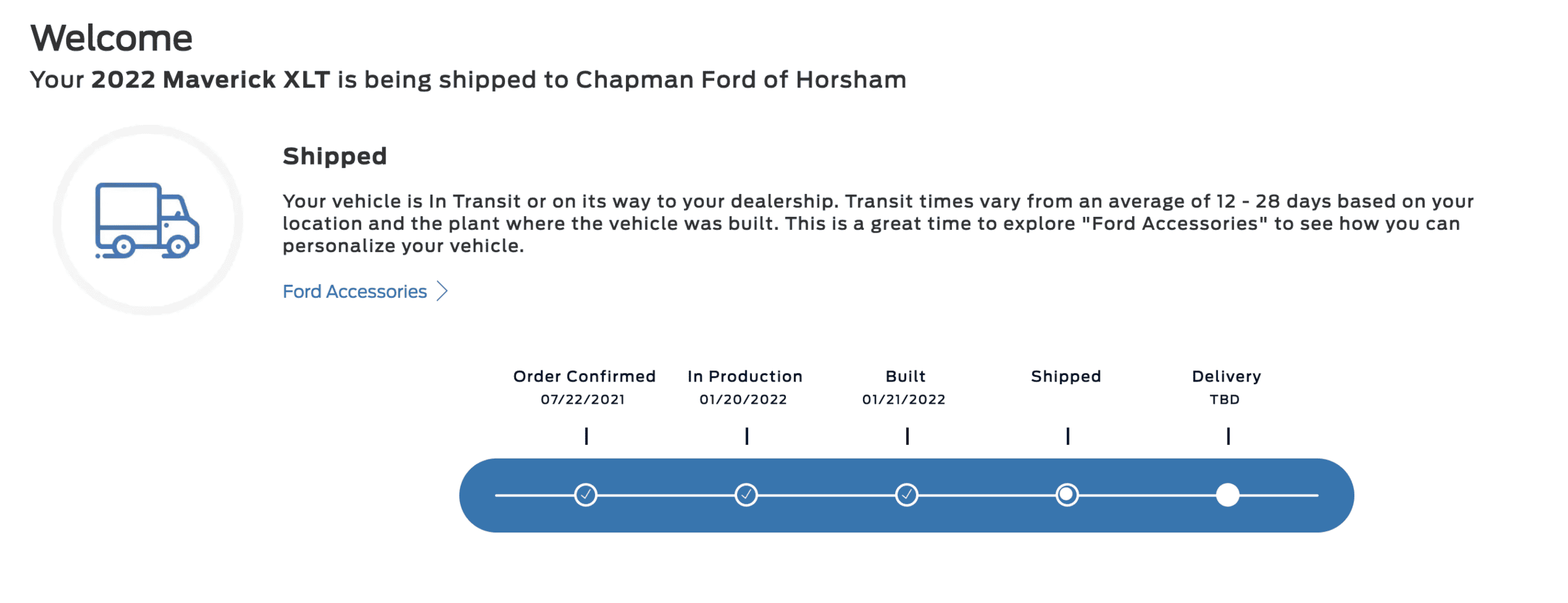 Ford Maverick Average time from In-Production to Built ? Screen Shot 2022-01-25 at 12.43.35 PM
