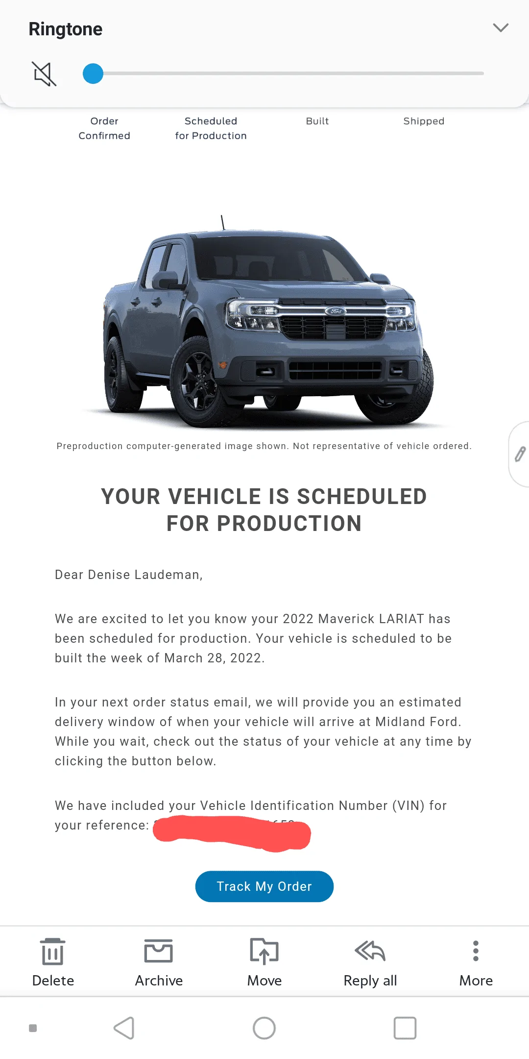 Ford Maverick 📣 1/20 Scheduling Email Received Group [EMAILS ARRIVING!!] Screenshot_20220125-165322~2