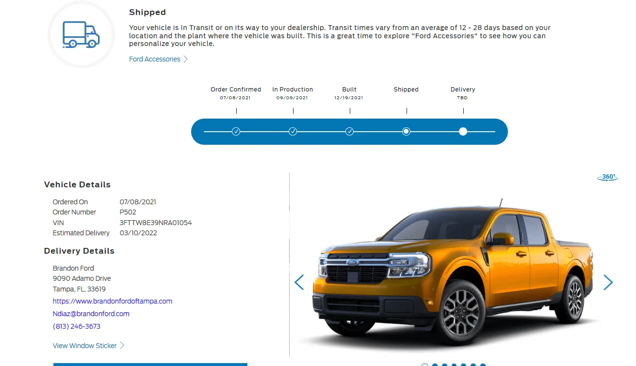 Ford Maverick Huge delay in my shipped Truck :( 1643172426855