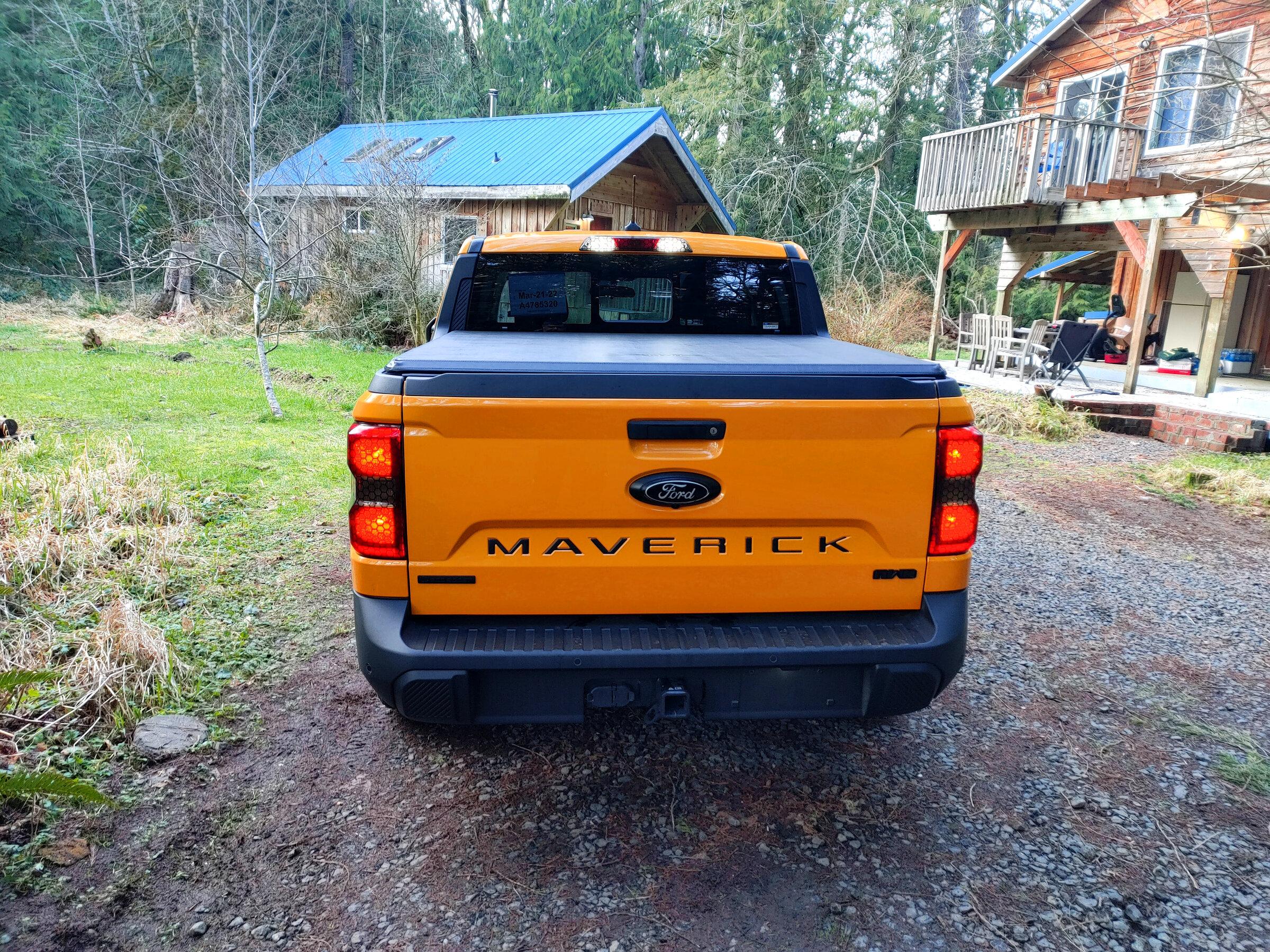 Ford Maverick Tailgate Rear Lettering Inserts / Vinyl / Decals? BlackHEXdualLit