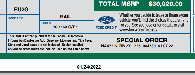 Ford Maverick January 3rd build week? 1643217093205