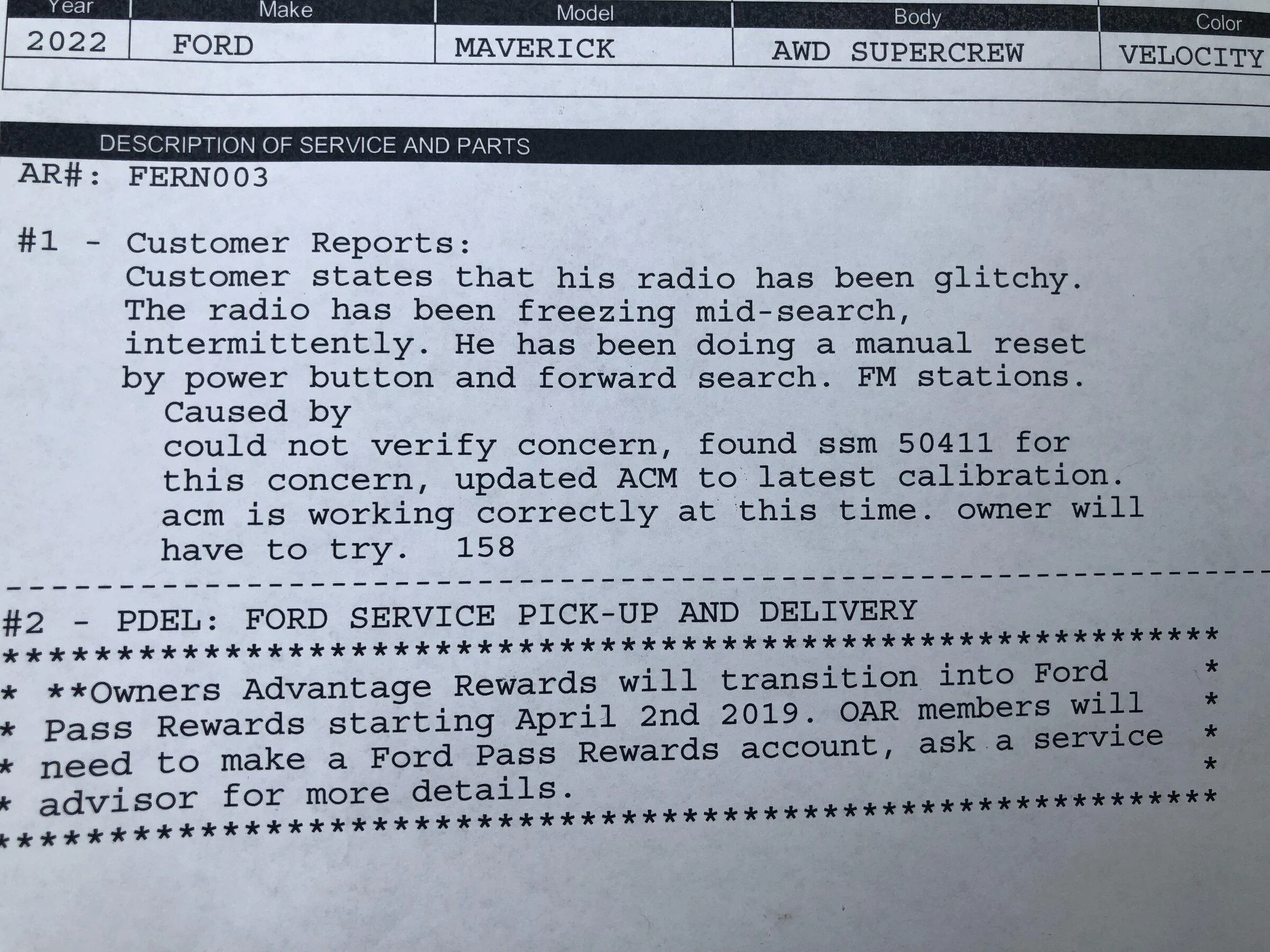 Ford Maverick Radio intermittently does not change stations FORD Update. DE2447FD-E6E8-4CBE-90EE-BCB8D221DAE2