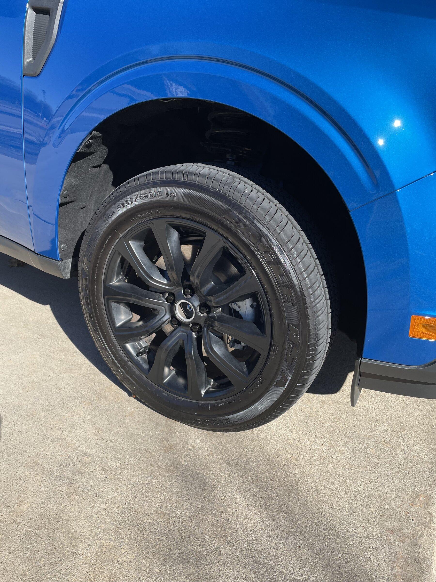 Ford Maverick Range Rover Evoque wheels installed for perfect fit! 24C3DA43-2621-4015-A3E4-AE833A7787E8
