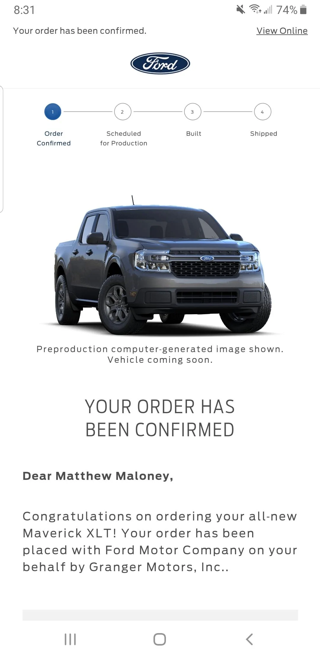 Ford Maverick 🧭 Maverick Build & Tracking Links Screenshot_20220107-083157_Samsung Internet