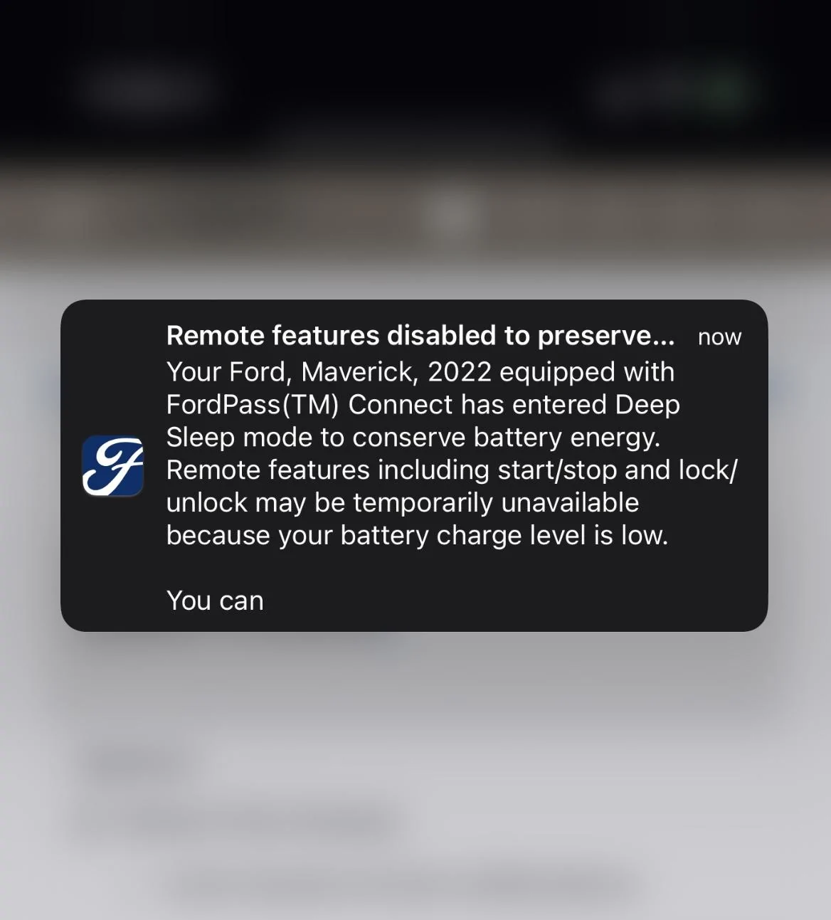 Ford Maverick [UPDATE 3/22/22] Dead Hybrid Maverick at 1 month old after getting "Deep Sleep Mode" messages. [Possibly fixed by software update.] image0(1)