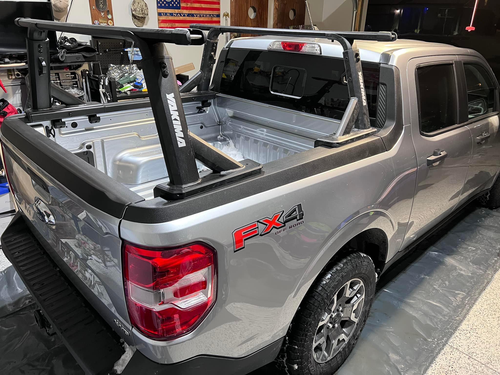Ford Maverick Yakima Overhaul HD with 60" Crossbars installed on Maverick 272401327_10160204406716019_4551769181996280379_n