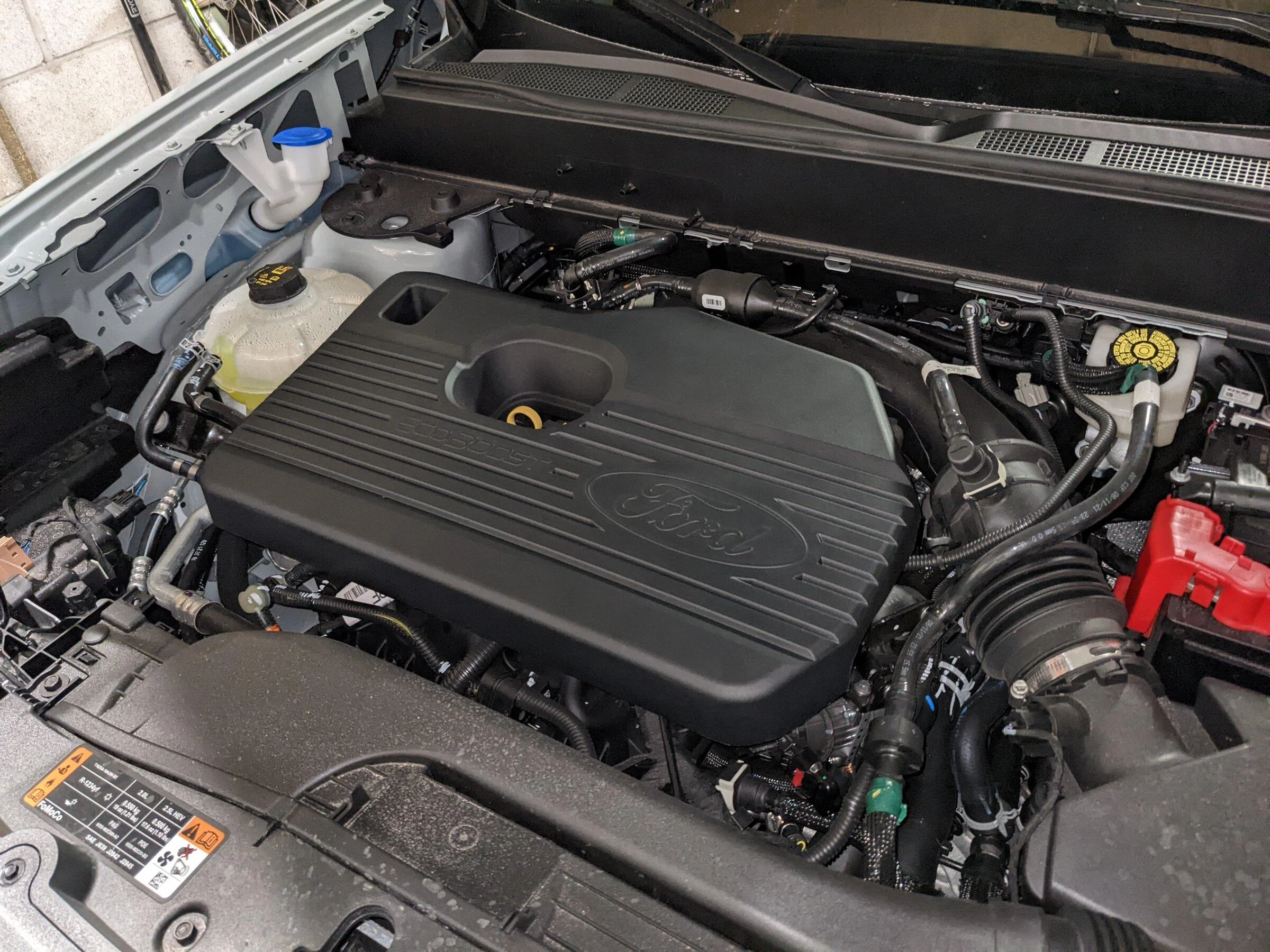 Ford Maverick Engine Cover installed in 2.0L Ecoboost Maverick engine bay (From Escape) PXL_20220201_002153888