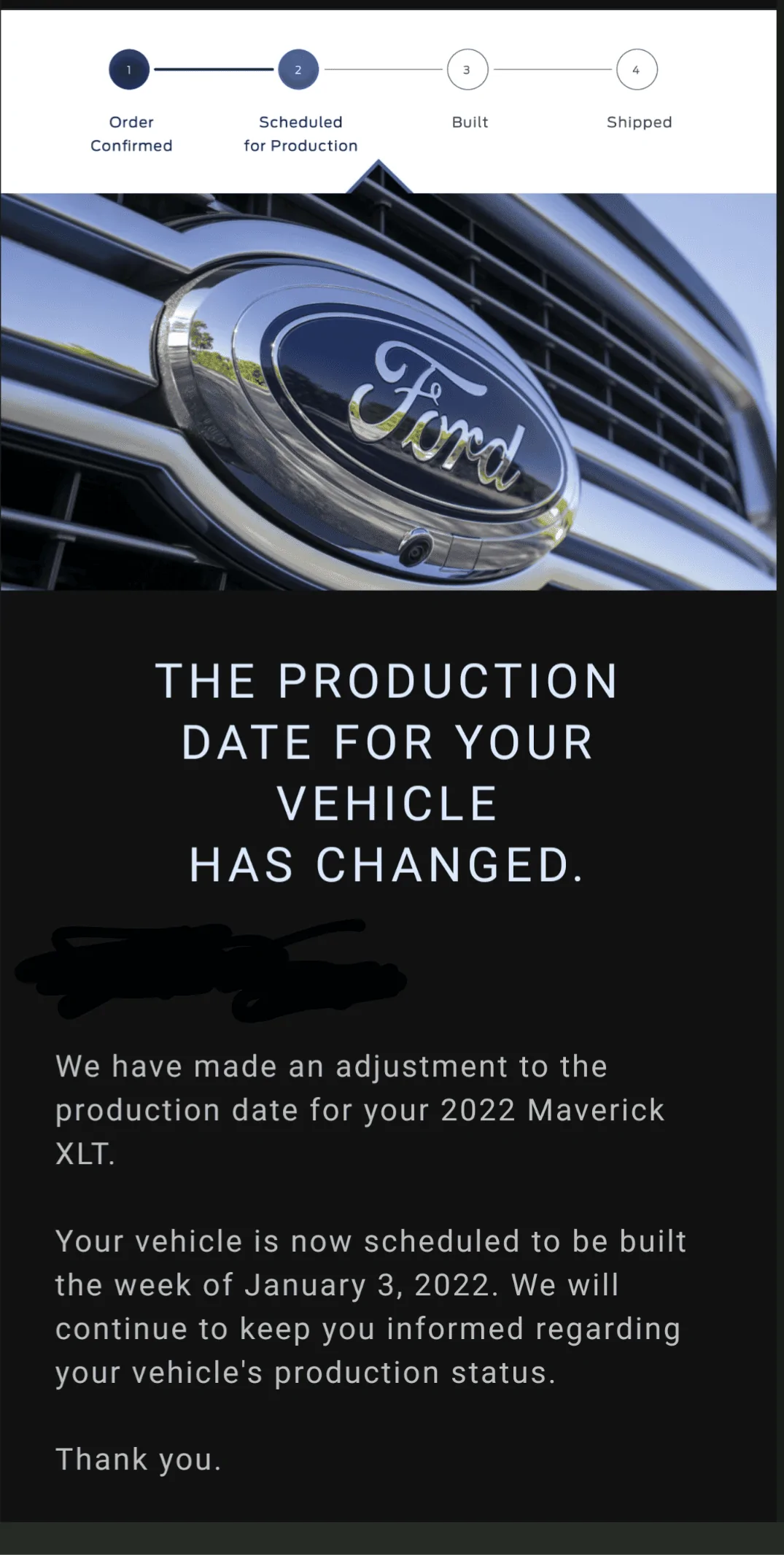 Ford Maverick Ecoboost production date moved up two weeks (2/14) Screenshot_20220131-192952