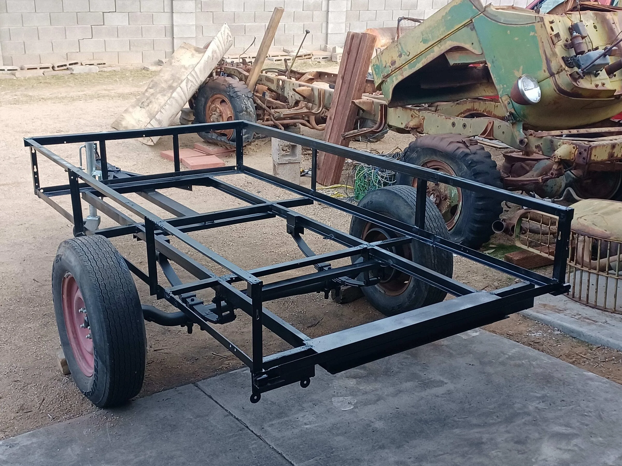 Ford Maverick Building a light utility trailer. trailer04
