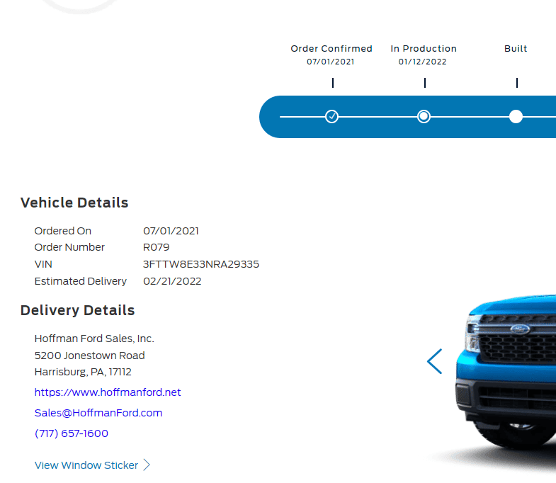 Ford Maverick January 3rd build week? 1643685548322