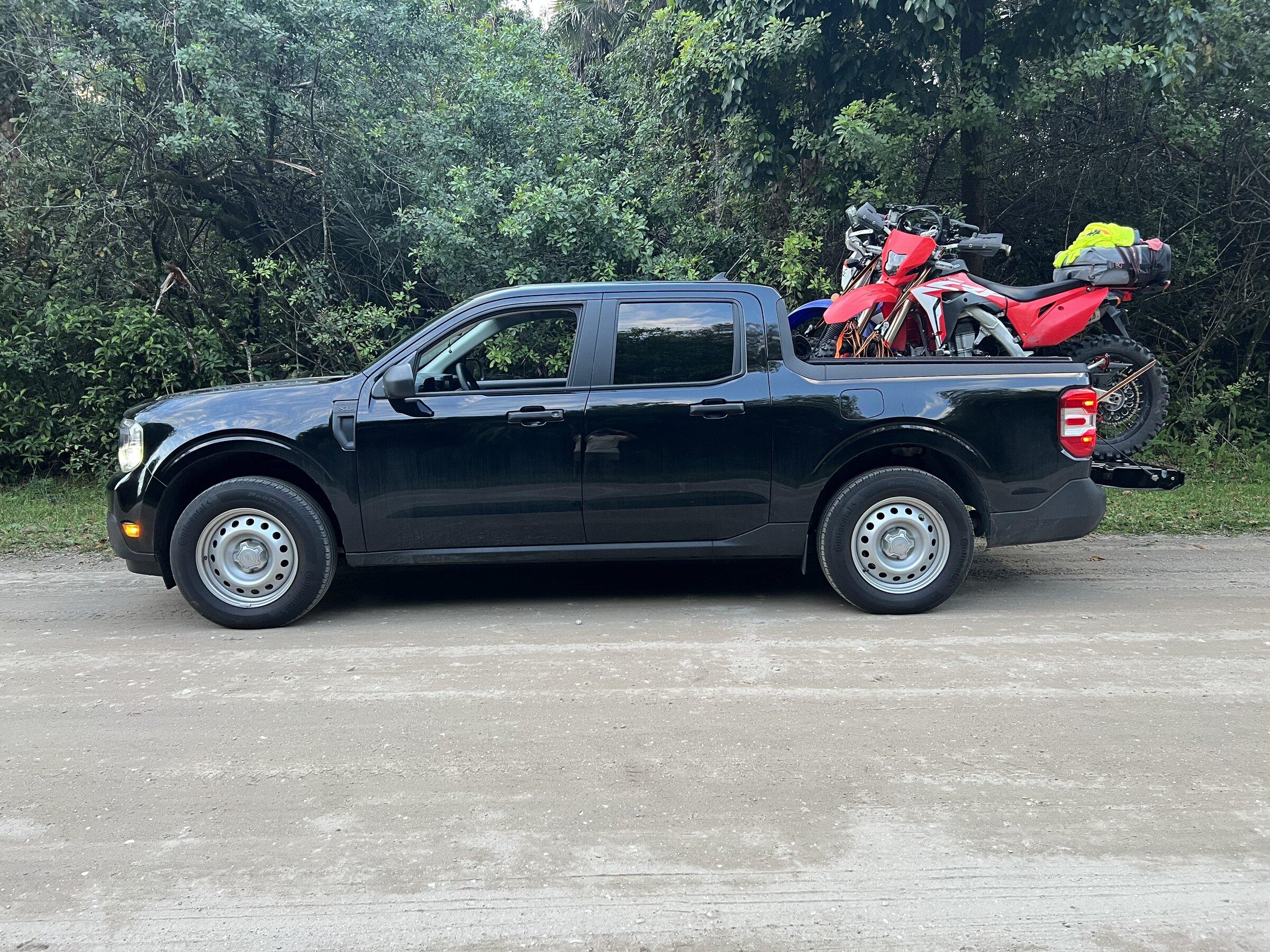 Ford Maverick 2 Motorcycles & Camping Gear. 24mpg With XL AWD CCCD4365-DFBD-476B-847E-C944831271C6