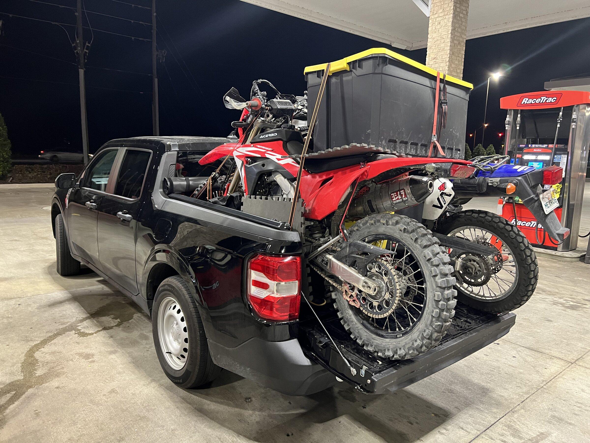 Ford Maverick 2 Motorcycles & Camping Gear. 24mpg With XL AWD 732C7FCB-44F3-4C8E-AC13-FED5BCDF4C45