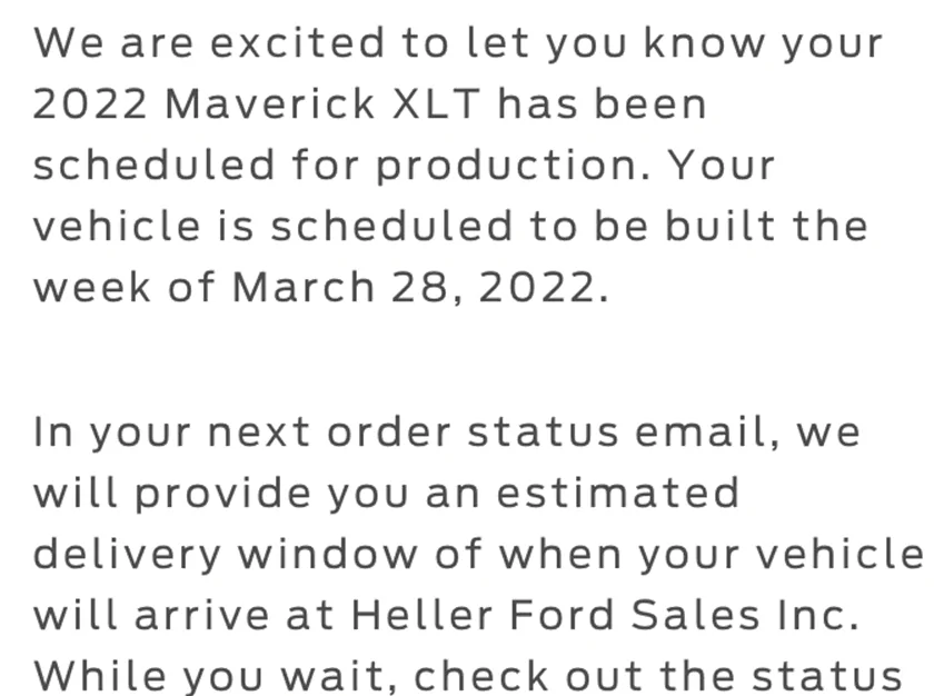 Ford Maverick 📣 2/3 Scheduling Email Received Group [EMAILS NOW ARRIVING!] 1643912918977