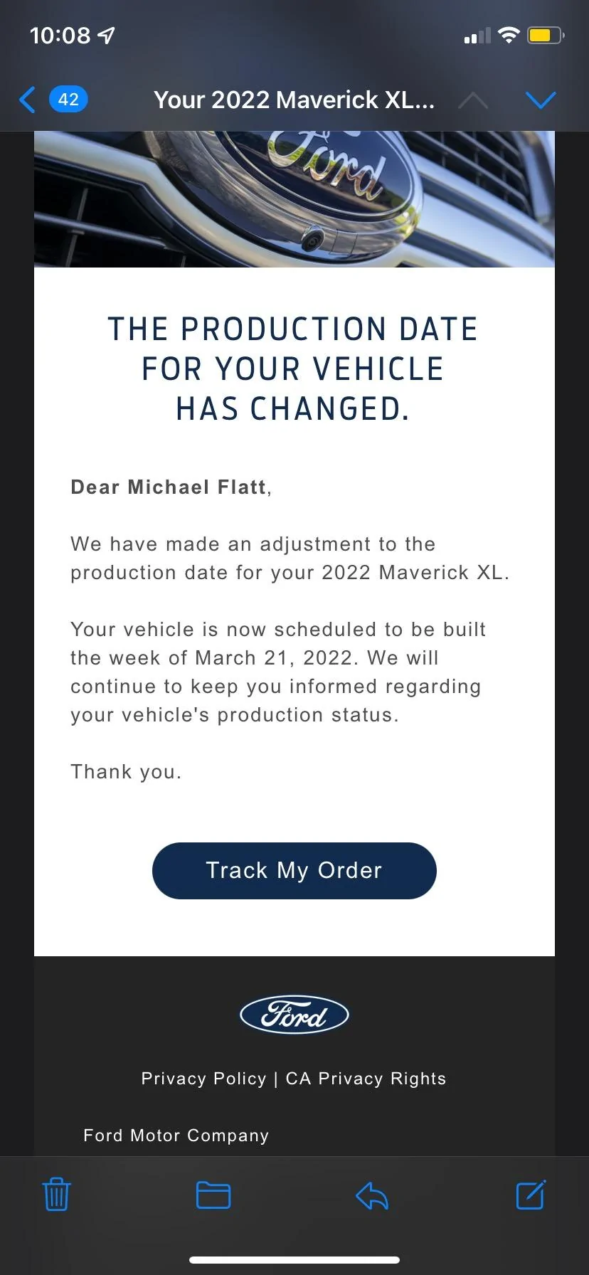 Ford Maverick 📣 2/3 Scheduling Email Received Group [EMAILS NOW ARRIVING!] F6CE8CBC-B493-40D0-955A-BC552A3DA429