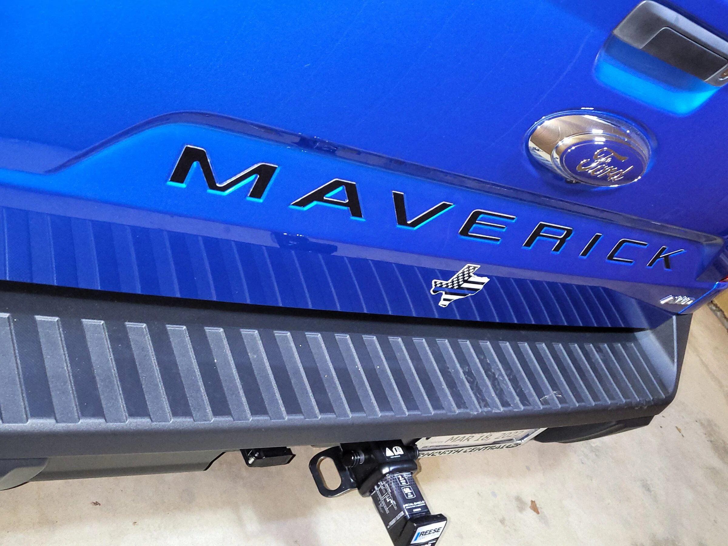 Ford Maverick INSTALLED EBAY TAILGATE LETTERS 20220131_191428