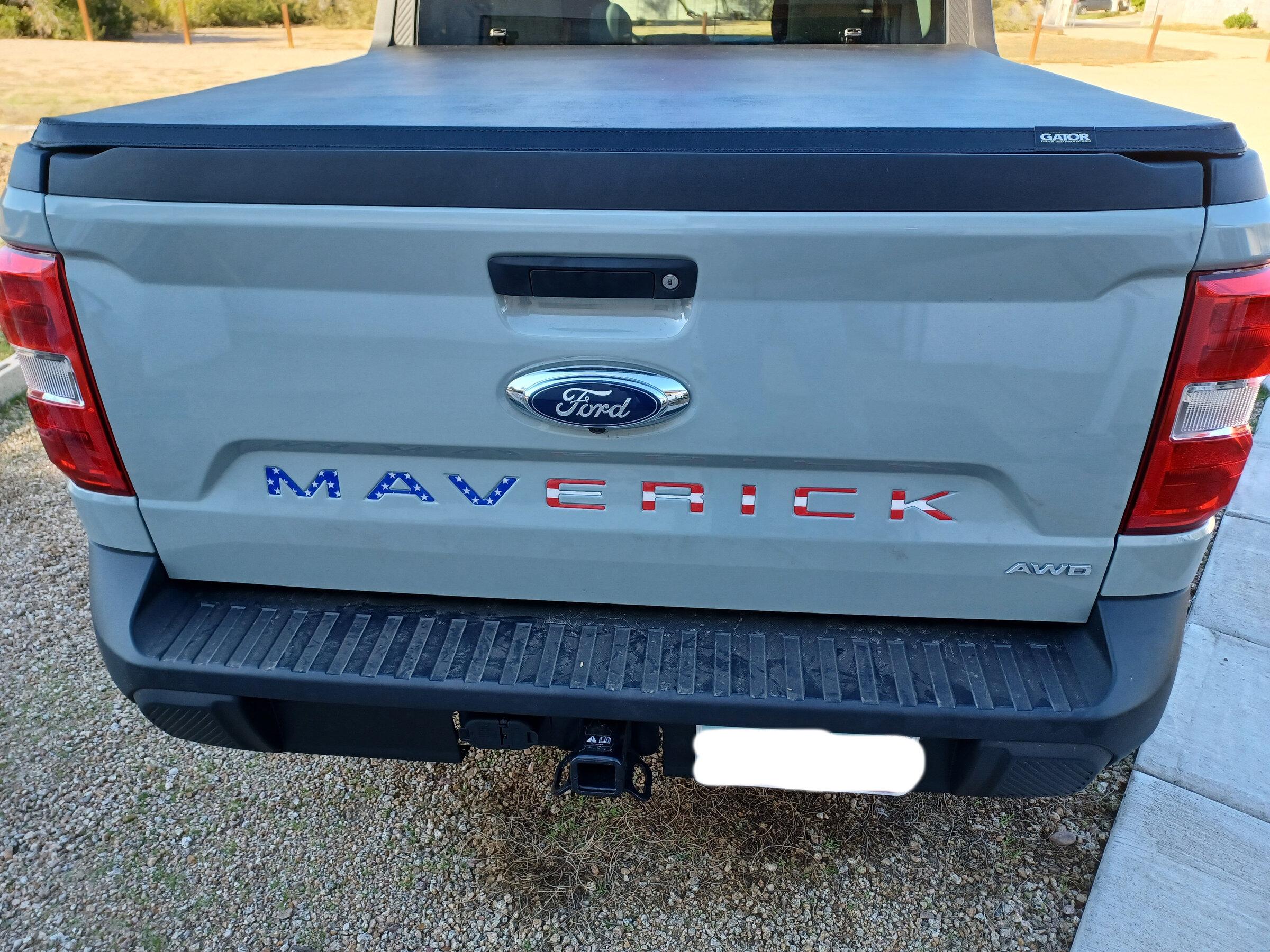 Ford Maverick Latest add ons, cover, d-rings and tailgate letters. letterin