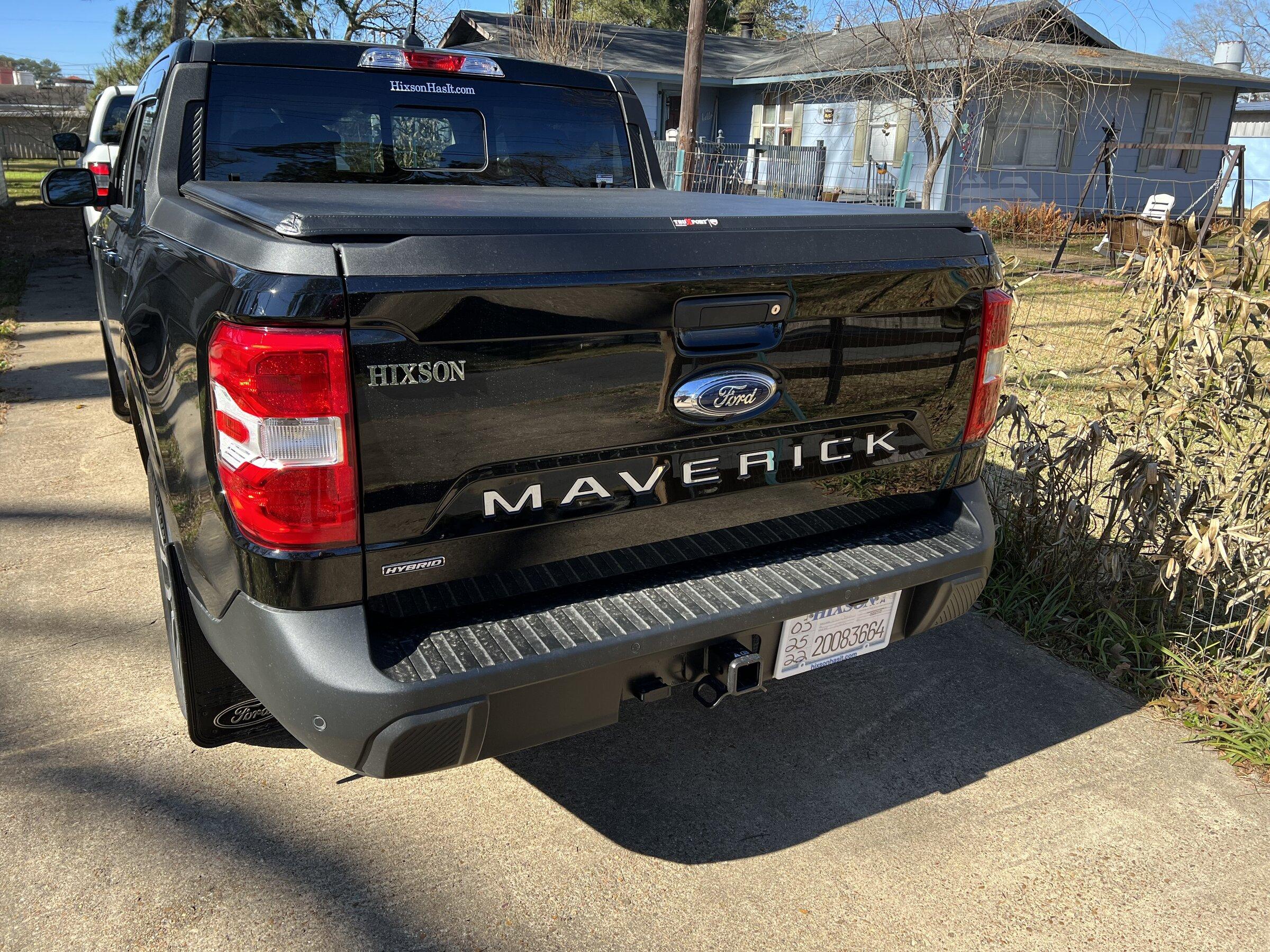 Ford Maverick $19.70 improvement to my Maverick XL Hybrid tailgate lettering IMG_0204