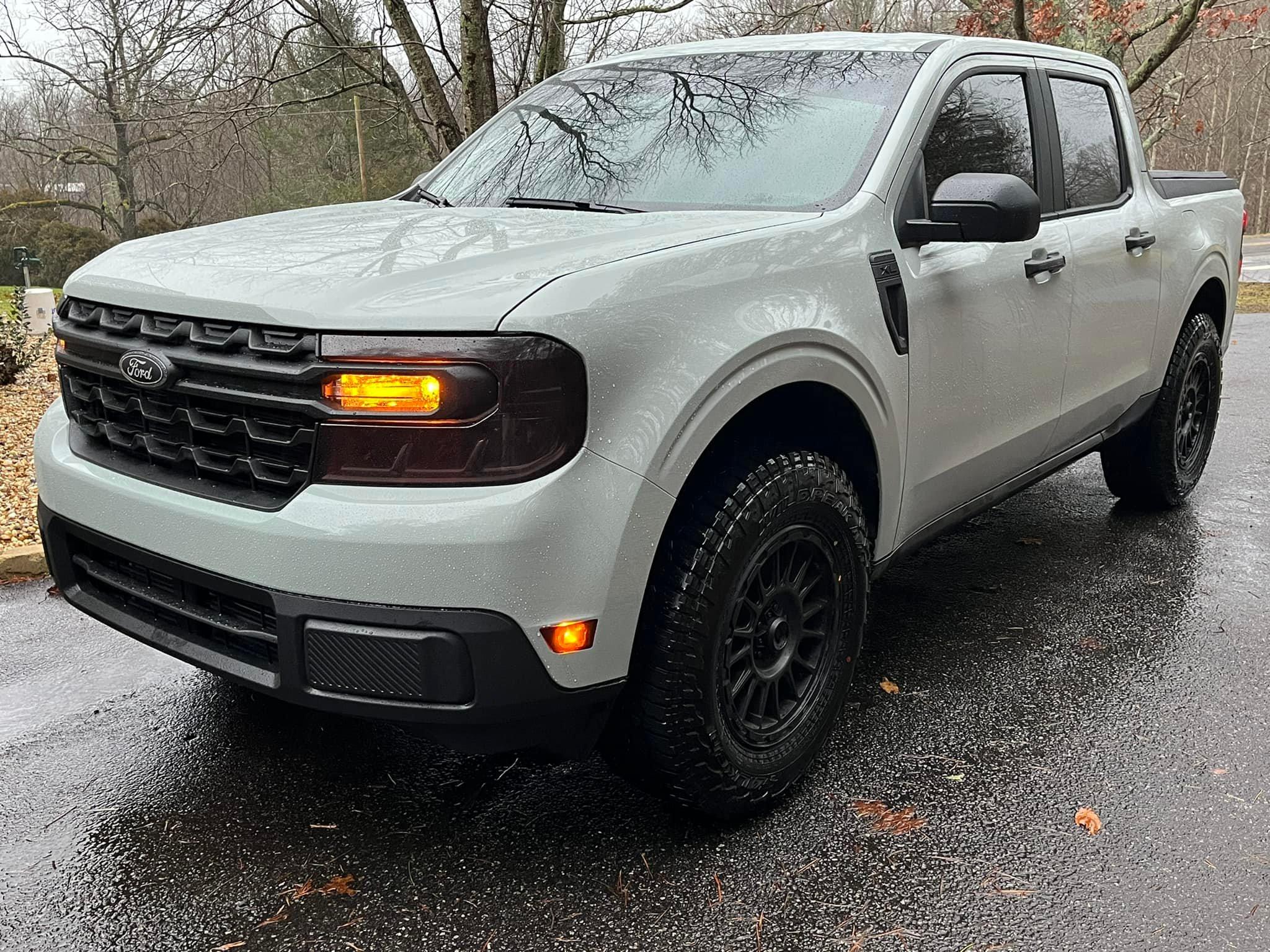 Ford Maverick CACTUS GRAY Maverick Photos Thread Cactus Gray Maverick w: smoked film on headlights, tinted windows, KMC aftermarket wheels, 1%2