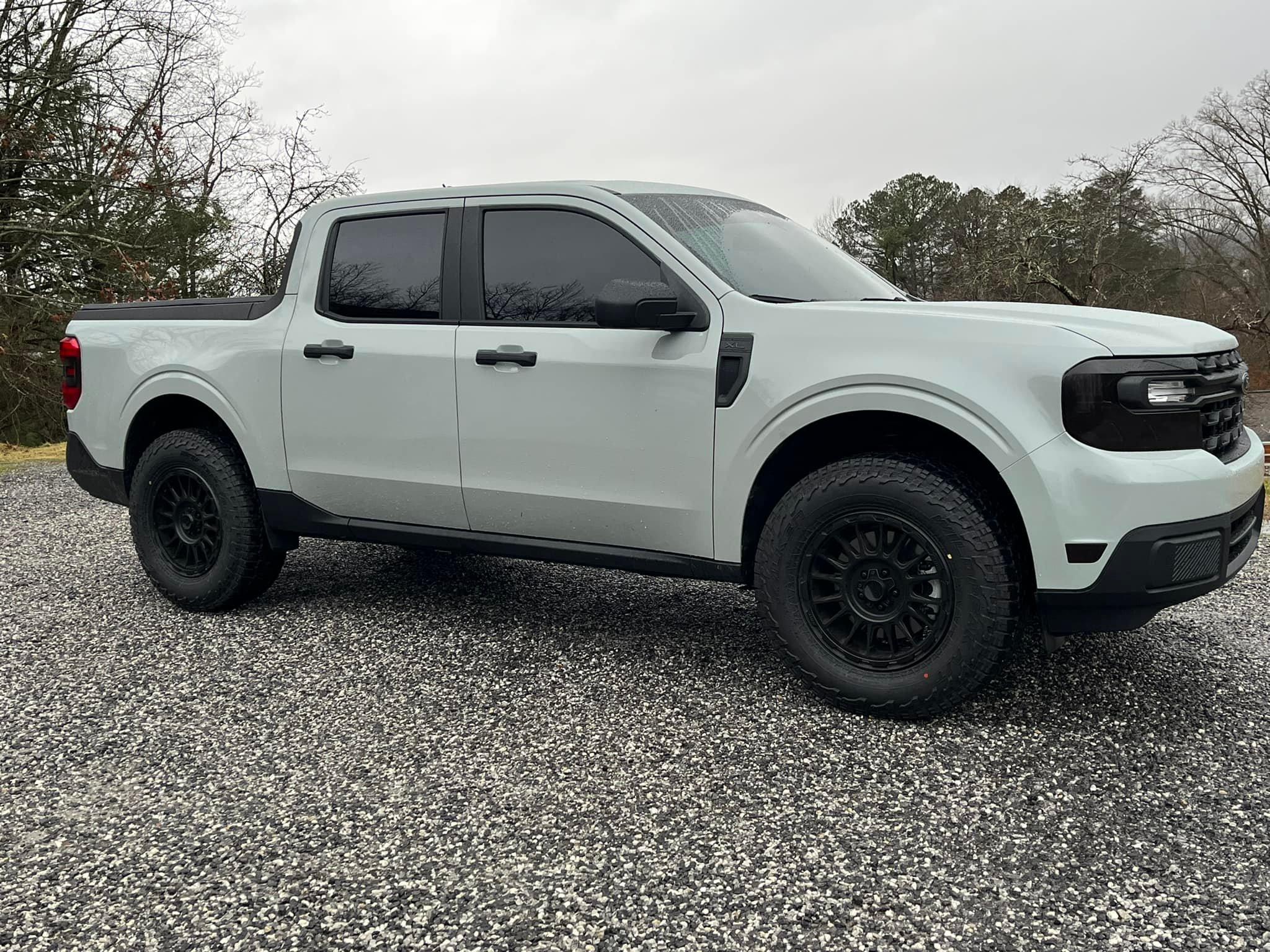 Ford Maverick CACTUS GRAY Maverick Photos Thread Cactus Gray Maverick w: smoked film on headlights, tinted windows, KMC aftermarket wheels, 1%2