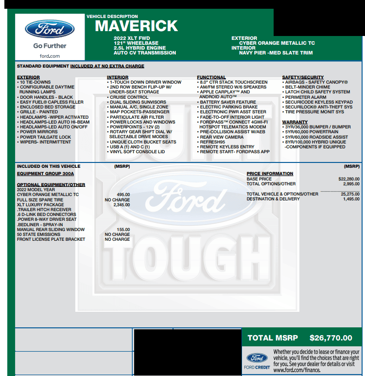 Ford Maverick How much will they offer for your truck? Screen Shot 2022-02-08 at 2.52.39 PM