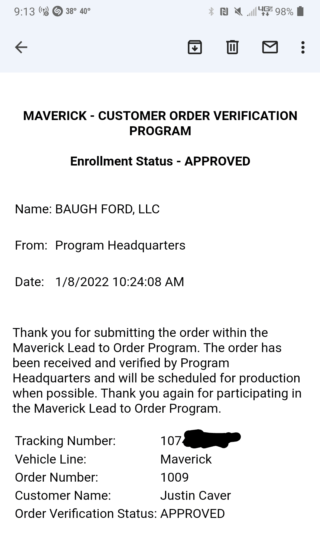 Ford Maverick 2022MY Maverick Ecoboost Close Out Date Screenshot_20220208-211344~2