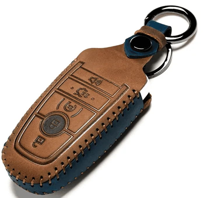 Ford Maverick Lariat Leather Key Fob Cover 1644438188314